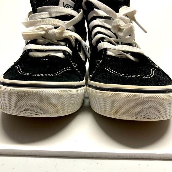 Vans Youth/Kids Skateboard suede Canvas High Top Sneakers, Size 3Y, Black/White - Picture 5 of 10